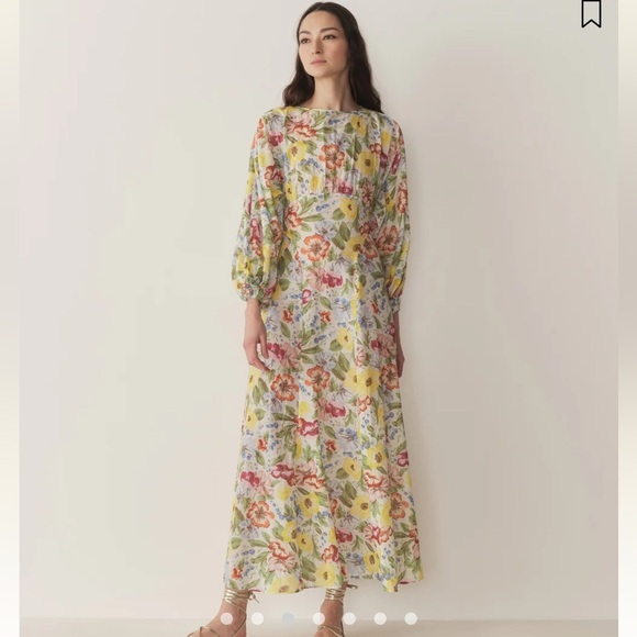 ISO TRADE Doen Oliana Dress in Blanc Anemone Bloom - Picture 6 of 12